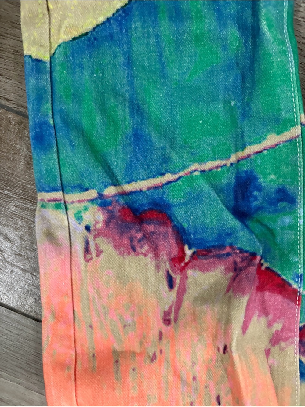 Multicolor Abstract Paint-Splash Jeans - Picture 13 of 13